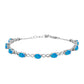 Pulsera de Plata con Ópalo Azul Paraiba de Etiopía