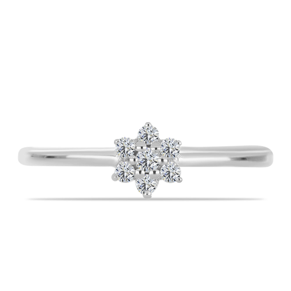 Anillo de Plata con Diamante blanco