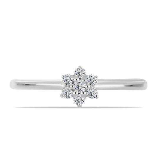 Anillo de Plata con Diamante blanco