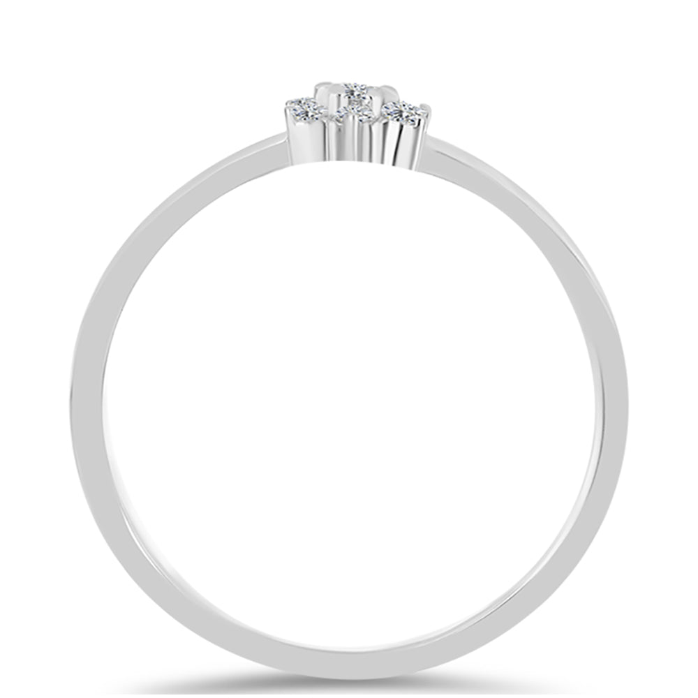 Anillo de Plata con Diamante blanco 2 