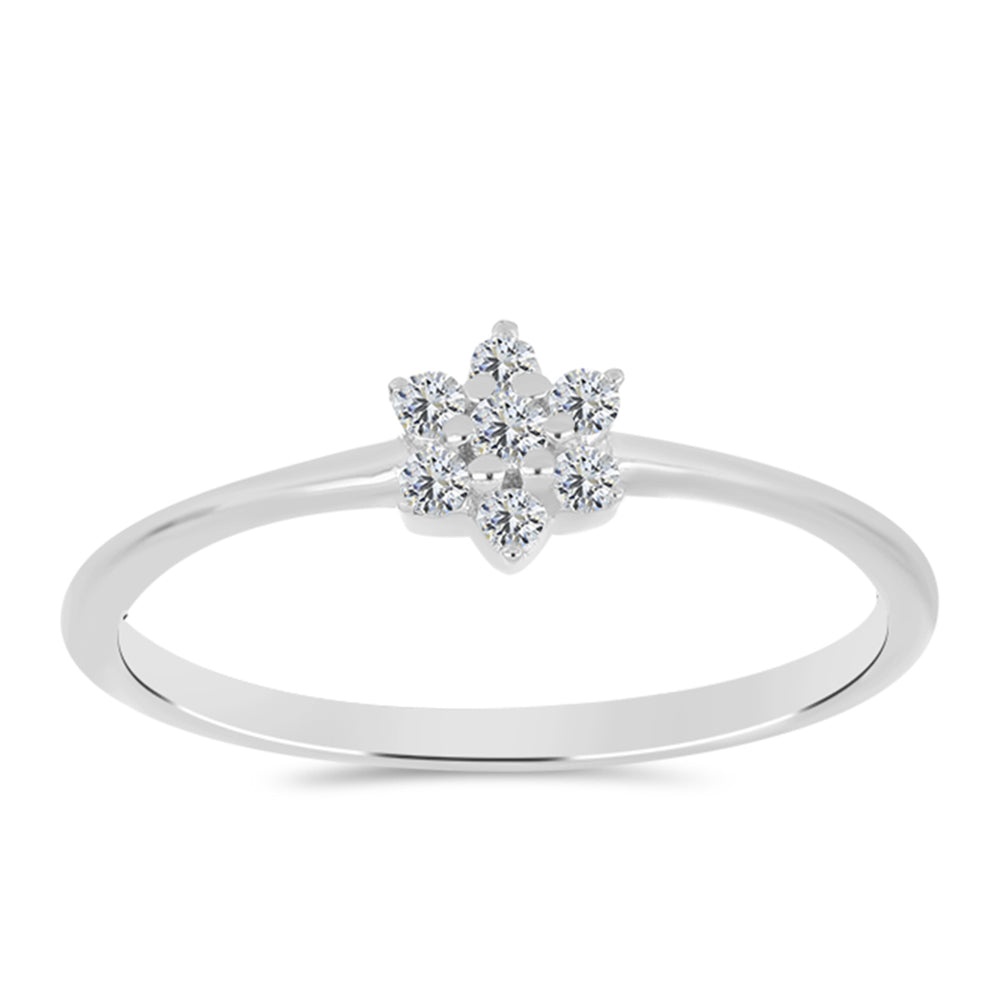Anillo de Plata con Diamante blanco
