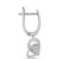 Pendientes de Plata con Diamante blanco