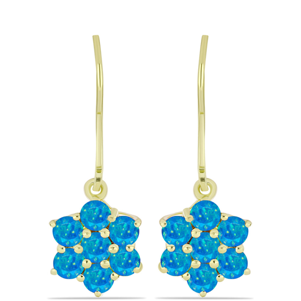 Pendientes de Plata con Ópalo Azul Paraiba de Etiopía