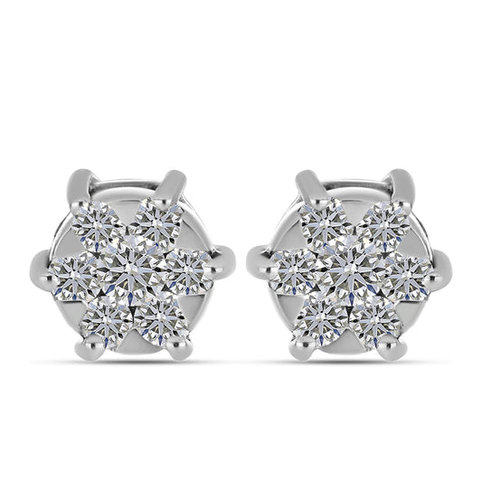 Pendientes de Plata con Diamante blanco