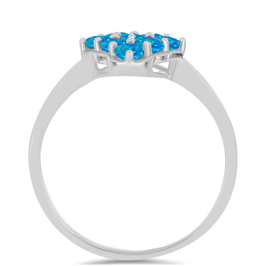 Anillo de Plata con Ópalo Azul Paraiba de Etiopía