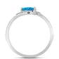 Anillo de Plata con Ópalo Azul Paraiba de Etiopía y Topacio Blanco