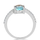 Anillo de Plata con Labradorita de las Minas de Gullgruvene y Topacio Blanco