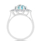 Anillo de Plata con Labradorita de las Minas de Gullgruvene y Topacio Blanco