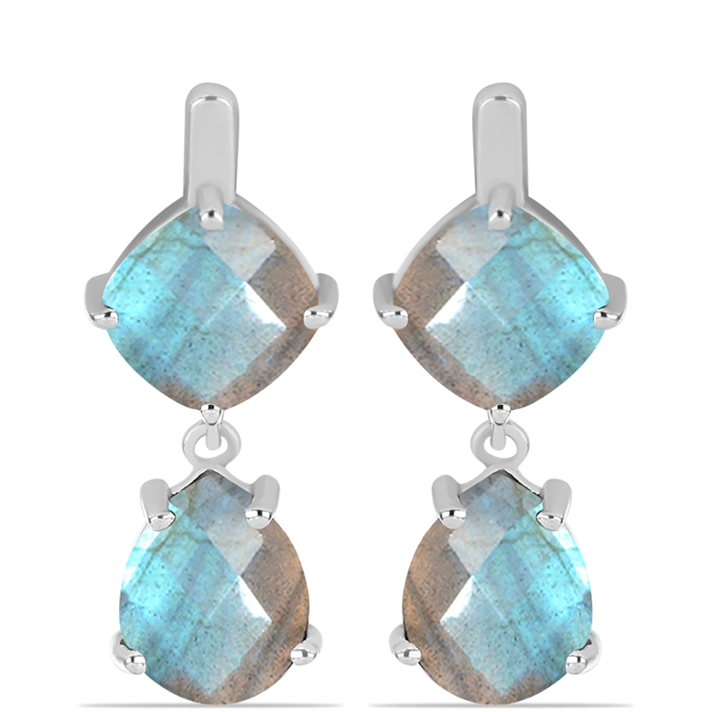 Pendientes de Plata con Labradorita de las Minas de Gullgruvene 1 