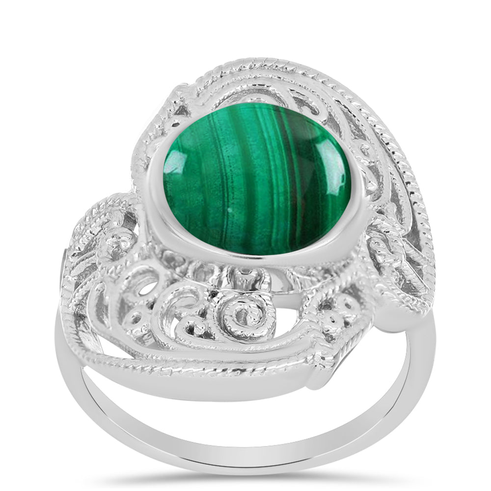Anillo de Plata con Malaquita 3 