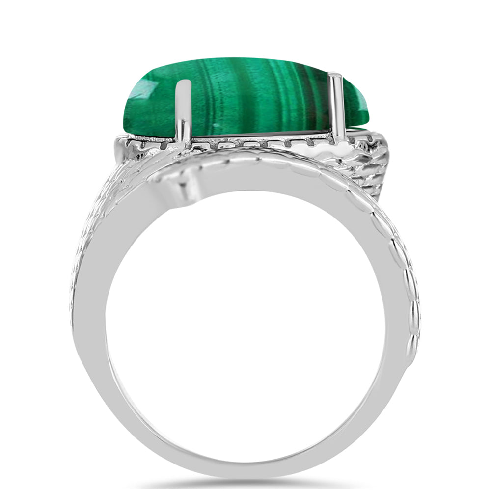 Anillo de Plata con Malaquita