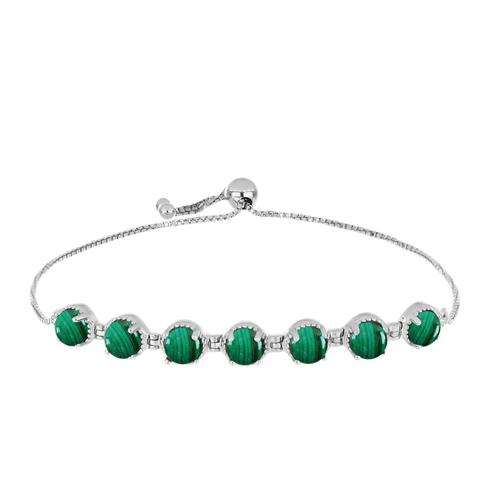 Pulsera de Plata con Malaquita