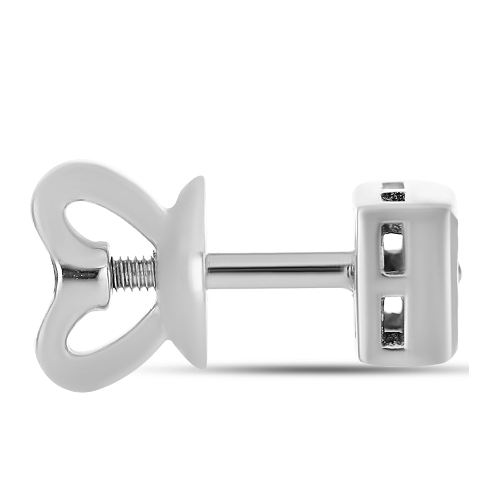 Pendientes de Plata con Diamante blanco