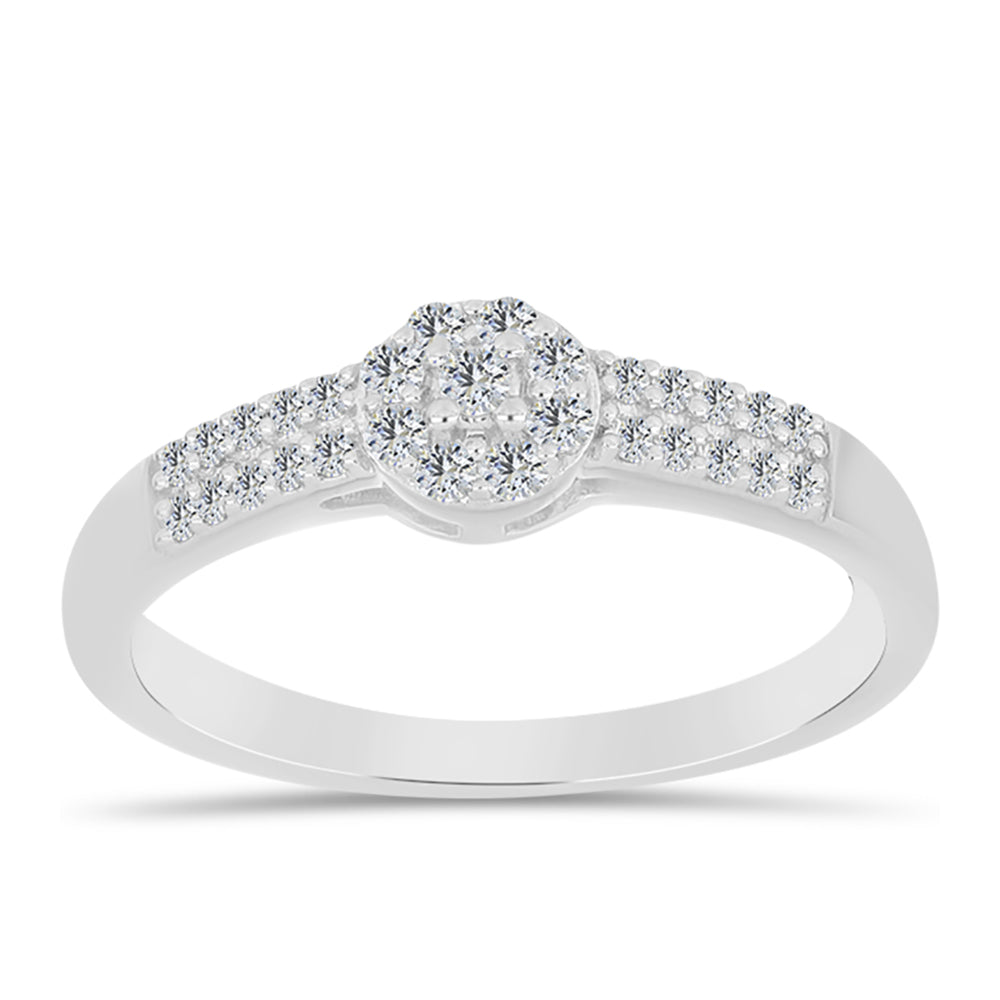 Anillo de Plata con Diamante blanco