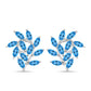 Pendientes de Plata con Topacio Azul Suizo