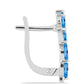 Pendientes de Plata con Topacio Azul Suizo