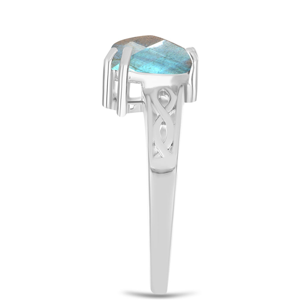 Anillo de Plata con Labradorita de las Minas de Gullgruvene