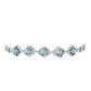 Pulsera de Plata con Labradorita de las Minas de Gullgruvene y Topacio Blanco
