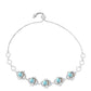 Pulsera de Plata con Labradorita de las Minas de Gullgruvene y Topacio Blanco