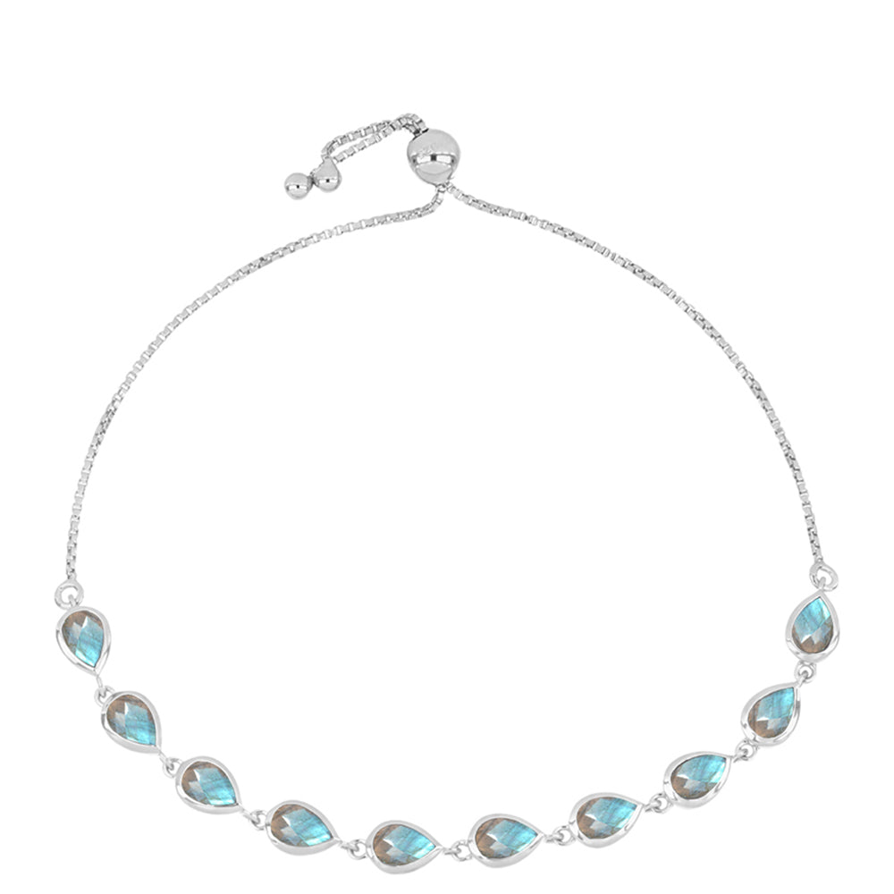Pulsera de Plata con Labradorita de las Minas de Gullgruvene 1 