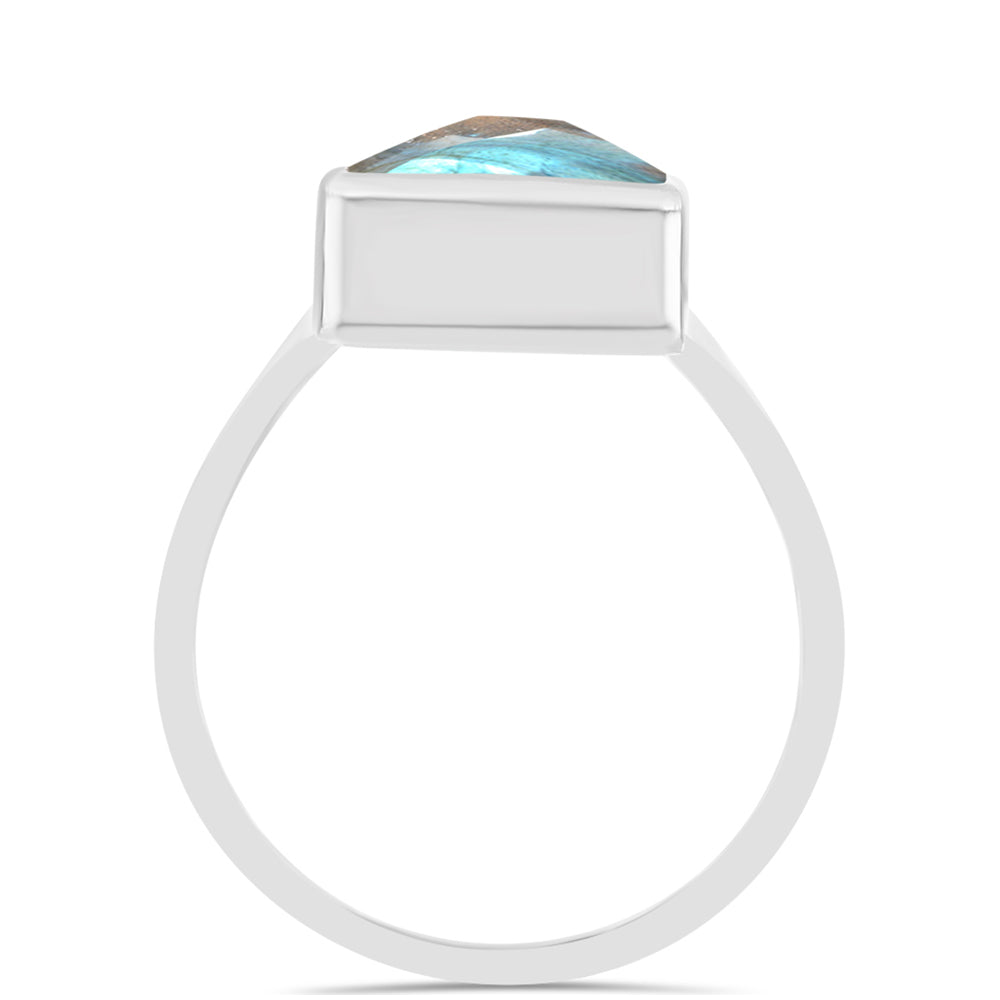 Anillo de Plata con Labradorita de las Minas de Gullgruvene 2 