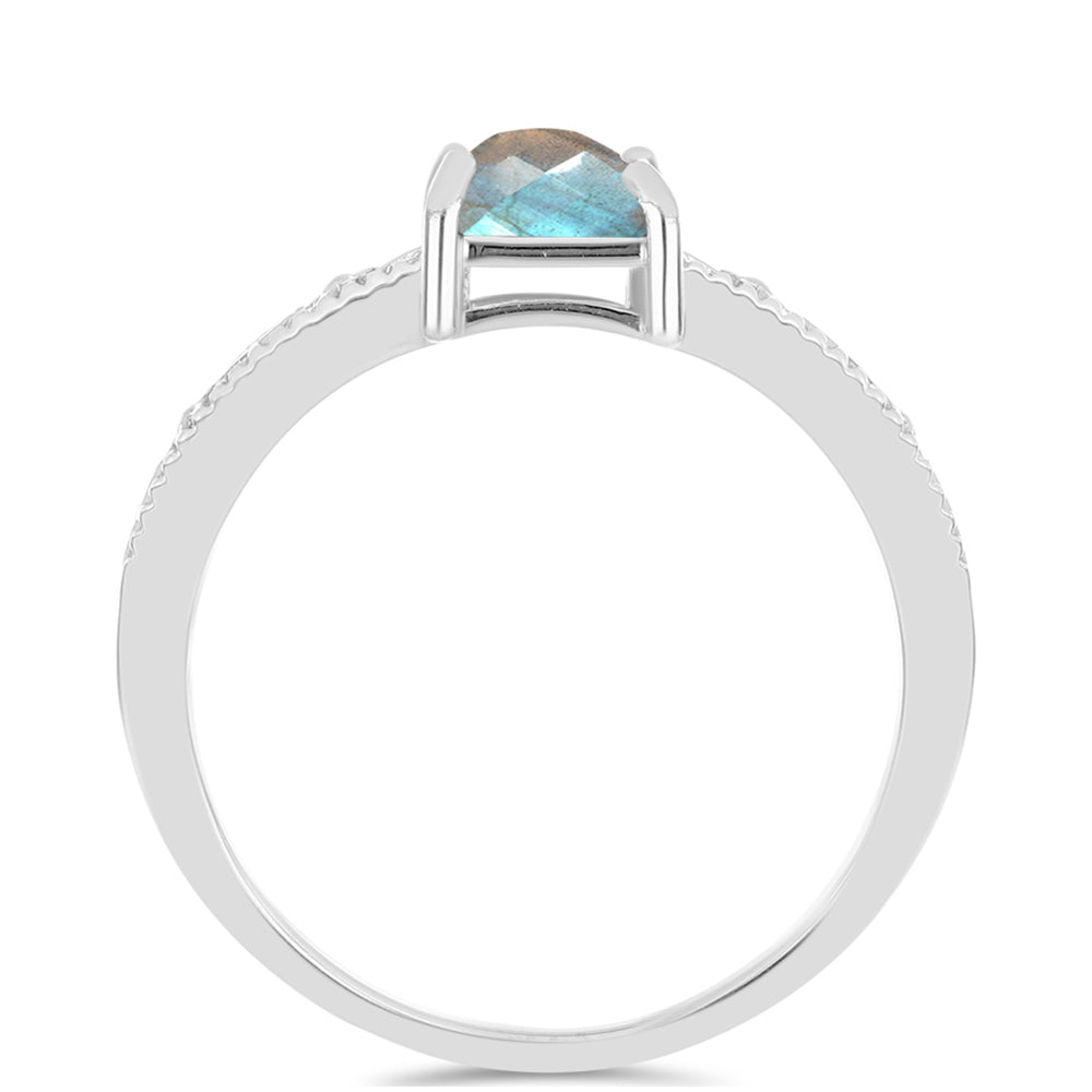 Anillo de Plata con Labradorita de las Minas de Gullgruvene 2 