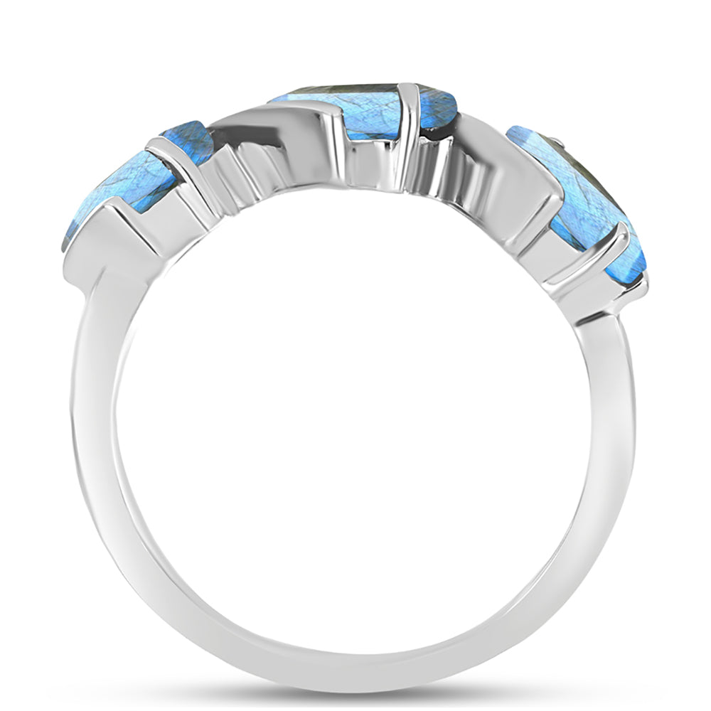 Anillo de Plata con Labradorita de las Minas de Gullgruvene