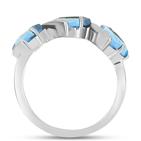 Anillo de Plata con Labradorita de las Minas de Gullgruvene