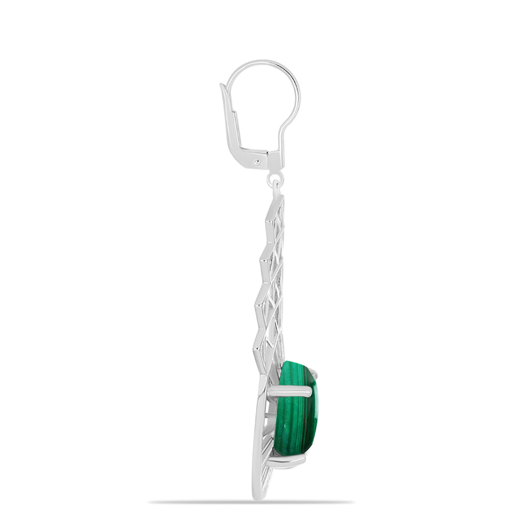 Pendientes de Plata con Malaquita 2 