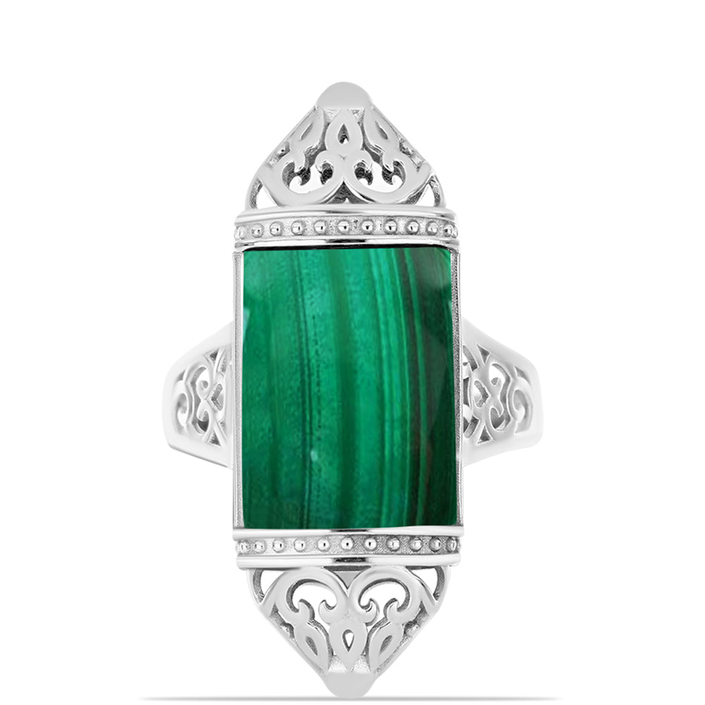 Anillo de Plata con Malaquita 1 