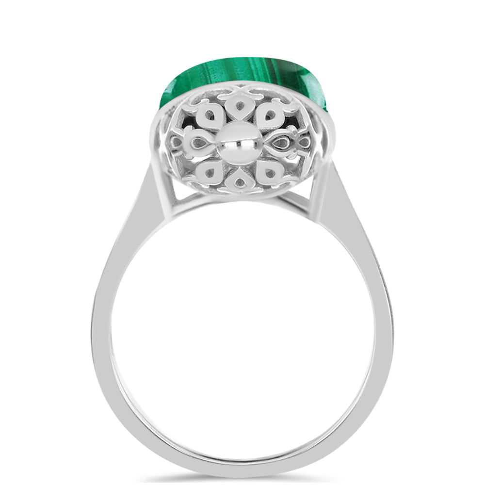 Anillo de Plata con Malaquita