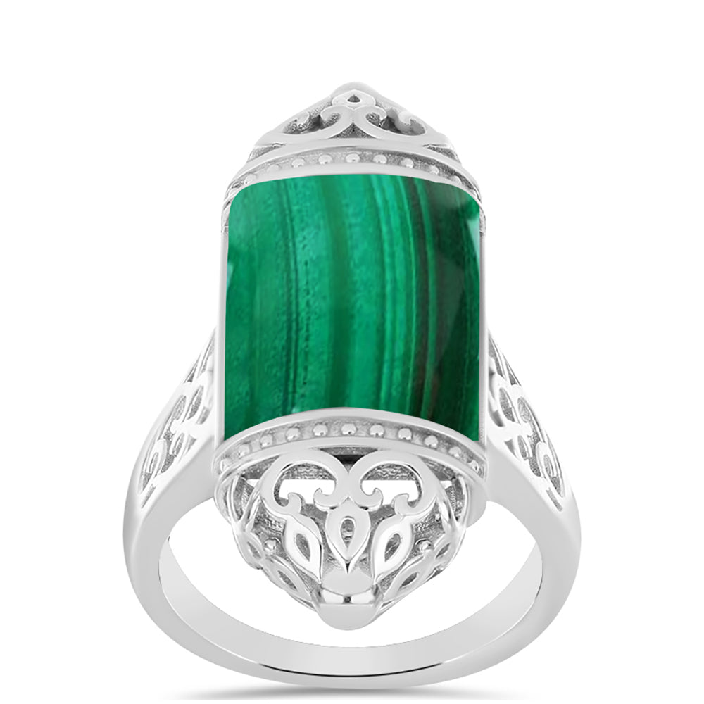 Anillo de Plata con Malaquita 3 