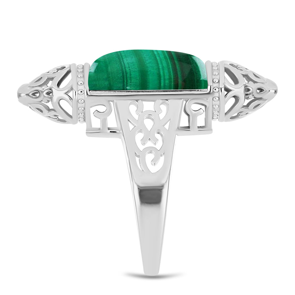 Anillo de Plata con Malaquita 4 