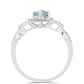 Anillo de Plata con Labradorita de las Minas de Gullgruvene y Topacio Blanco