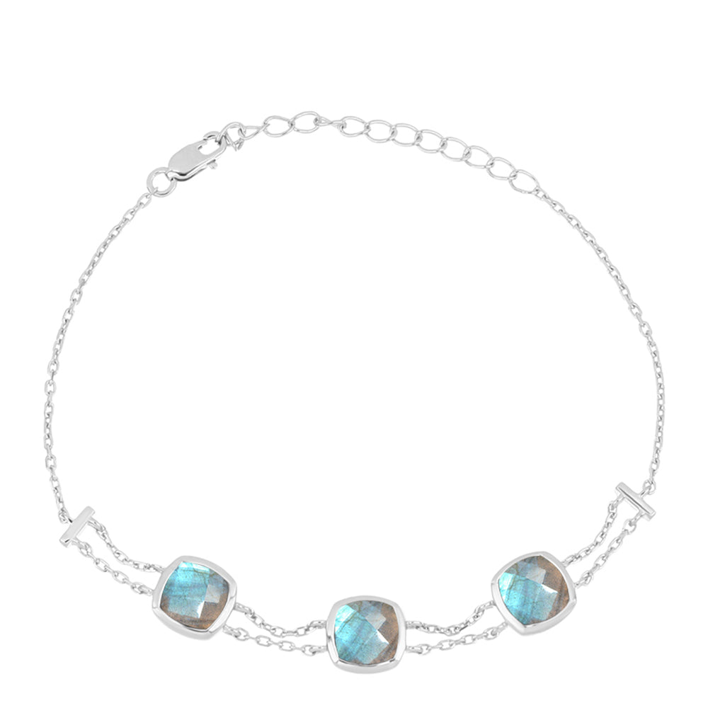 Pulsera de Plata con Labradorita de las Minas de Gullgruvene 1 