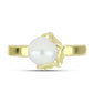 Anillo de Plata Bañada en Oro con Perla de Agua Dulce