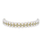 Pulsera de Plata Bañada en Oro con Perla de Agua Dulce y Topacio Blanco