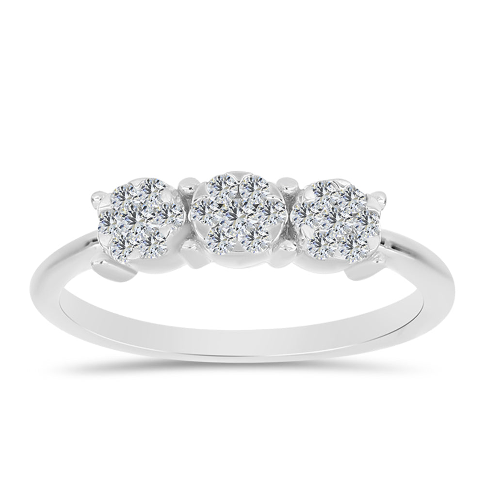 Anillo de Plata con Diamante blanco