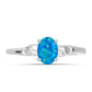 Anillo de Plata con Ópalo Azul Paraiba de Etiopía
