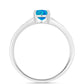 Anillo de Plata con Ópalo Azul Paraiba de Etiopía