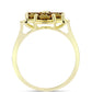 Anillo de Plata Bañada en Oro con Cuarzo Coñac