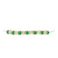 Pulsera de Plata Bañada en Oro con Esmeralda de Brasil y Topacio Blanco