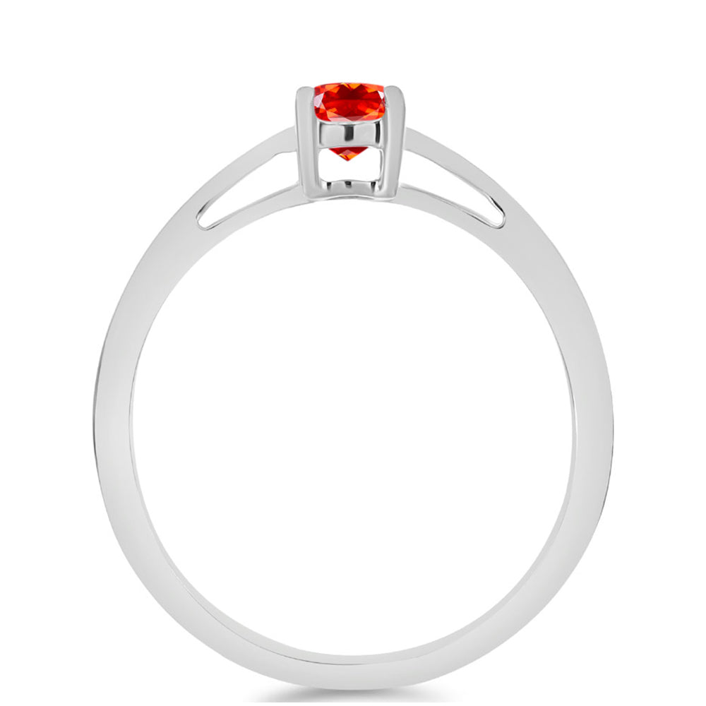 Anillo de Plata con Ópalo Rojo etíope de Lega Dembi 2 