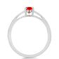 Anillo de Plata con Ópalo Rojo etíope de Lega Dembi