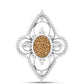 Anillo de Plata con Drusa Dorada