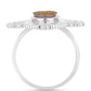 Anillo de Plata con Drusa Dorada