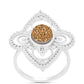 Anillo de Plata con Drusa Dorada