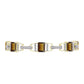Pulsera de Plata Bañada en Oro con Cuarzo Coñac y Topacio Blanco