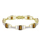 Pulsera de Plata Bañada en Oro con Cuarzo Coñac y Topacio Blanco