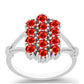 Anillo de Plata con Ópalo Rojo etíope de Lega Dembi